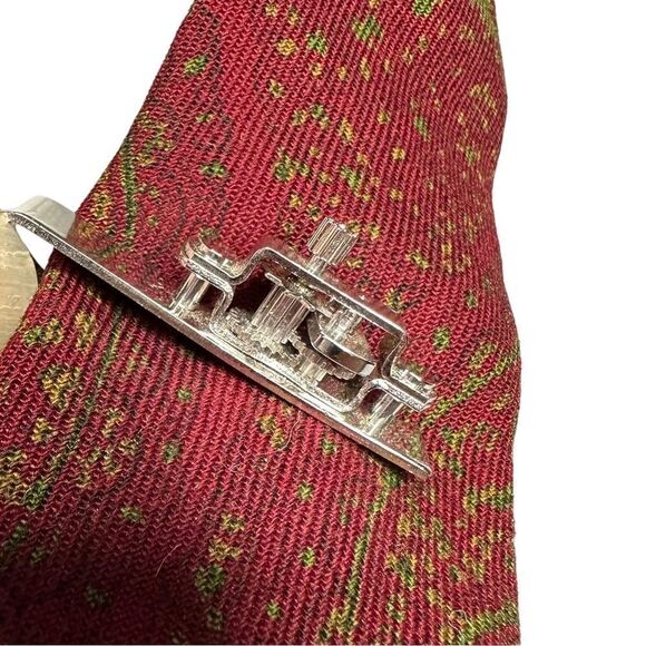 Vintage stainless clock work mechanical  tie clip, tie bar - Picture 5 of 9